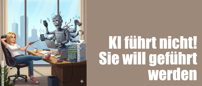 KI führt nicht! Sie will geführt werden